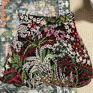 Urban Outfitters Black Floral Mini Skirt